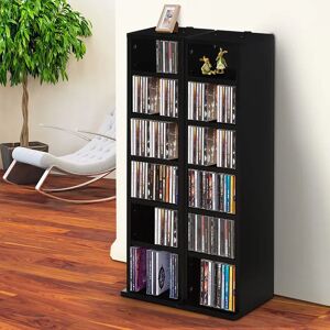 Zipcode Design Multimedia Open DVD/CD Shelf black 88.5 H x 21.0 W x 22.5 D cm