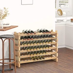 Symple Stuff 72 Bottle Wine Rack brown/yellow 80.0 H x 114.0 W x 28.0 D cm