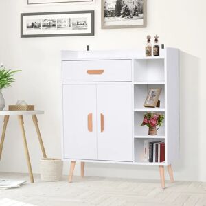 Zipcode Design Brittaney 1 Drawer Combi Chest white 96.0 H x 80.0 W x 30.0 D cm