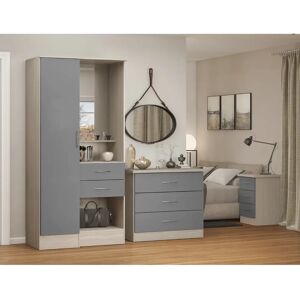 Zipcode Design Home Wardrobe gray/brown 183.5 H x 90.0 W x 52.0 D cm