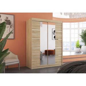 Zipcode Design Cedro 2 Door Sliding Wardrobe gray 200cm H x 150cm W x 58cm D