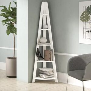 Zipcode Design Yareli Corner Bookcase white 175.5 H x 39.0 W x 39.0 D cm