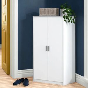 Zipcode Design Eva 2 Door Corner Wardrobe white 180.0 H x 103.0 W x 103.0 D cm