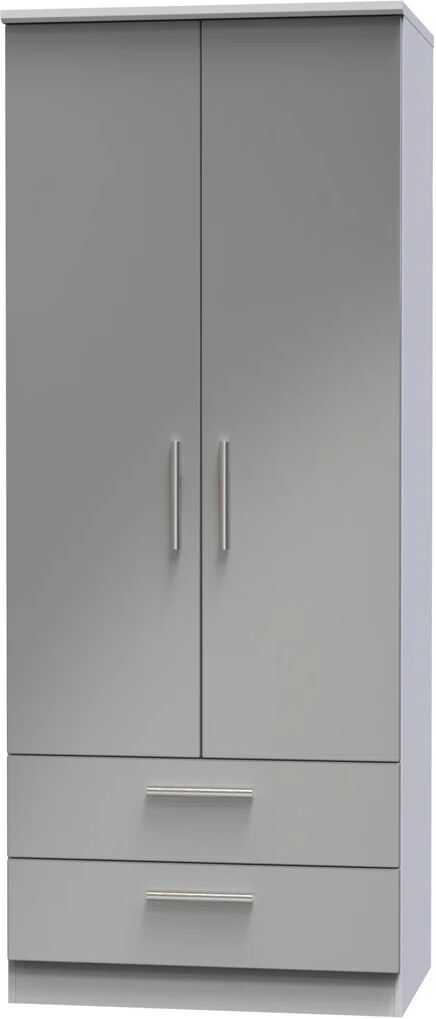 Welcome Furniture Knightsbridge 2 Door Wardrobe Fully Assembled gray 197.0 H x 74.0 W x 53.0 D cm