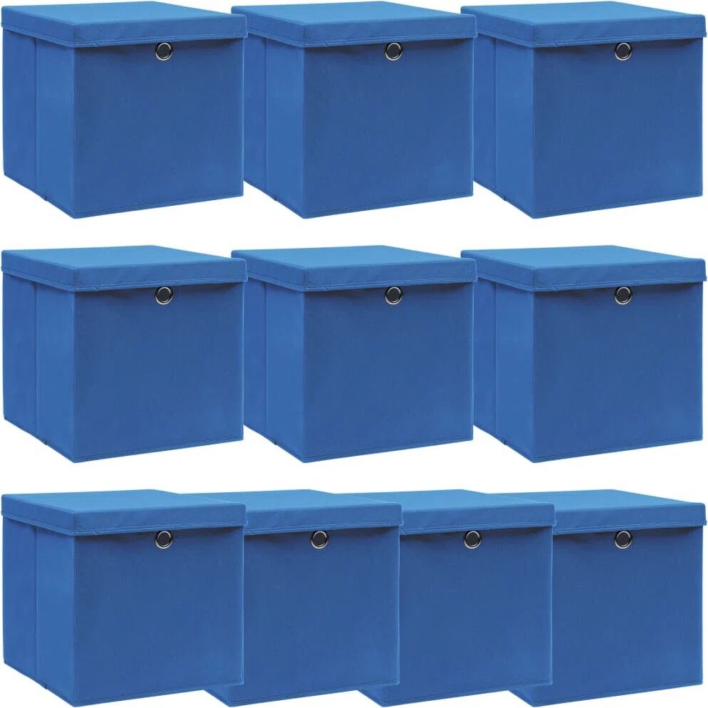 Rebrilliant Storage Boxes with Lids 32x32x32 cm Fabric gray 32.0 H x 32.0 W x 32.0 D cm