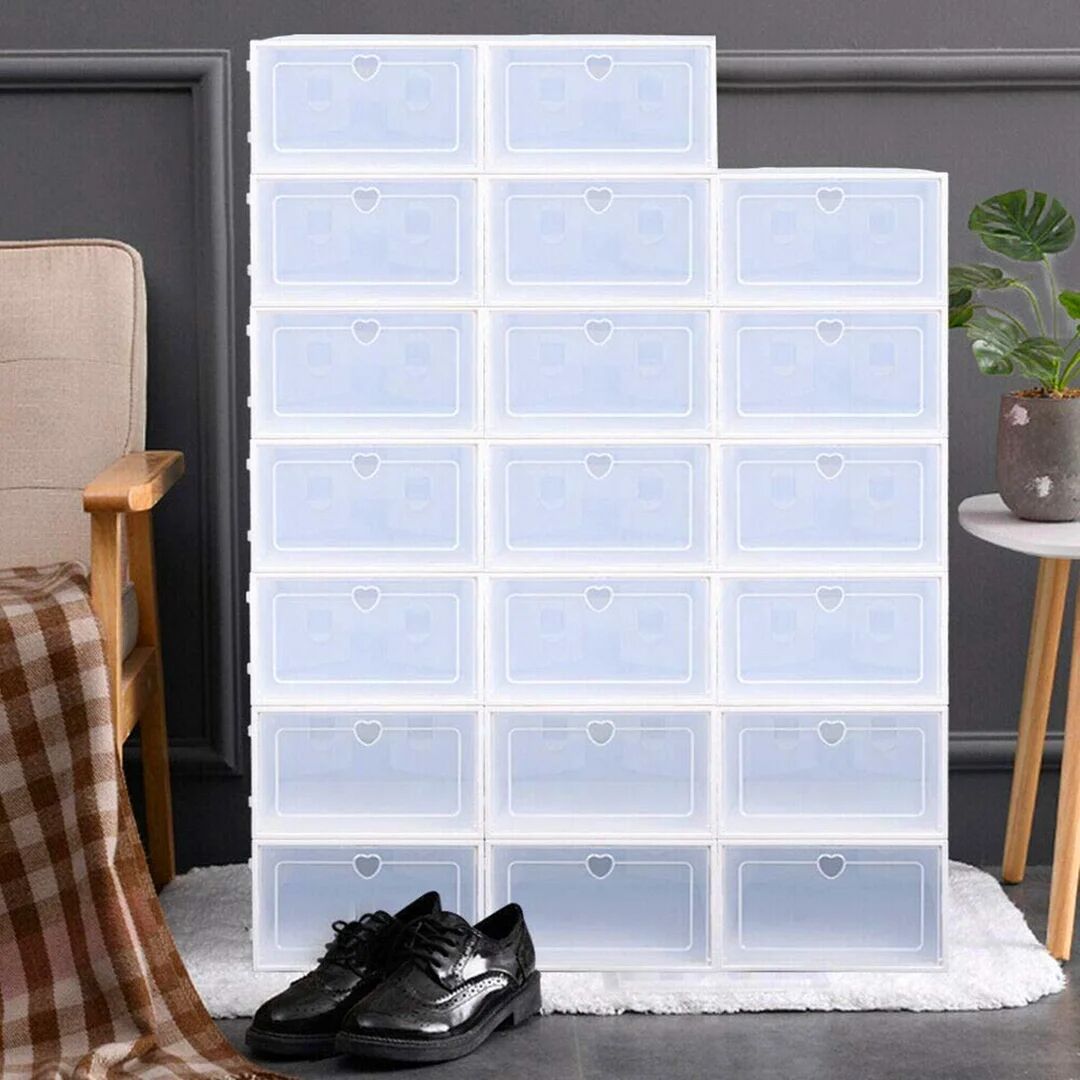 Rebrilliant Shoe Storage Box white 14.0 H x 23.0 W x 33.0 D cm