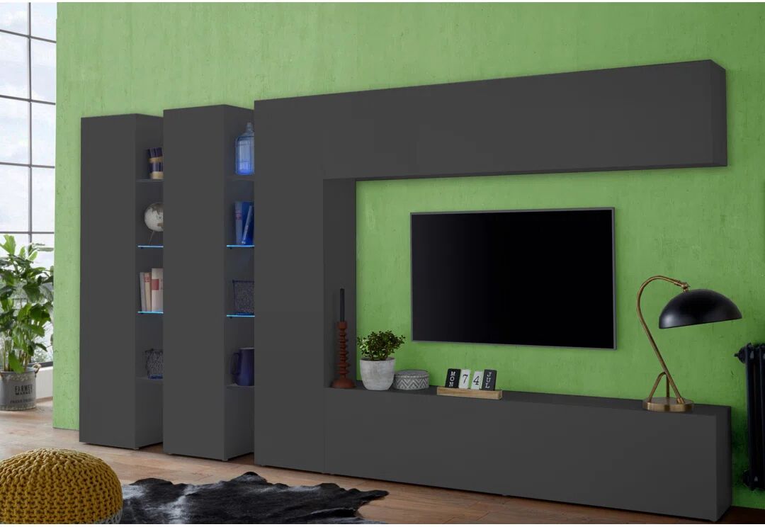 Web Furniture Maruska Entertainment Unit for TVs up to 70" gray 40.0 H x 180.0 W x 30.0 D cm