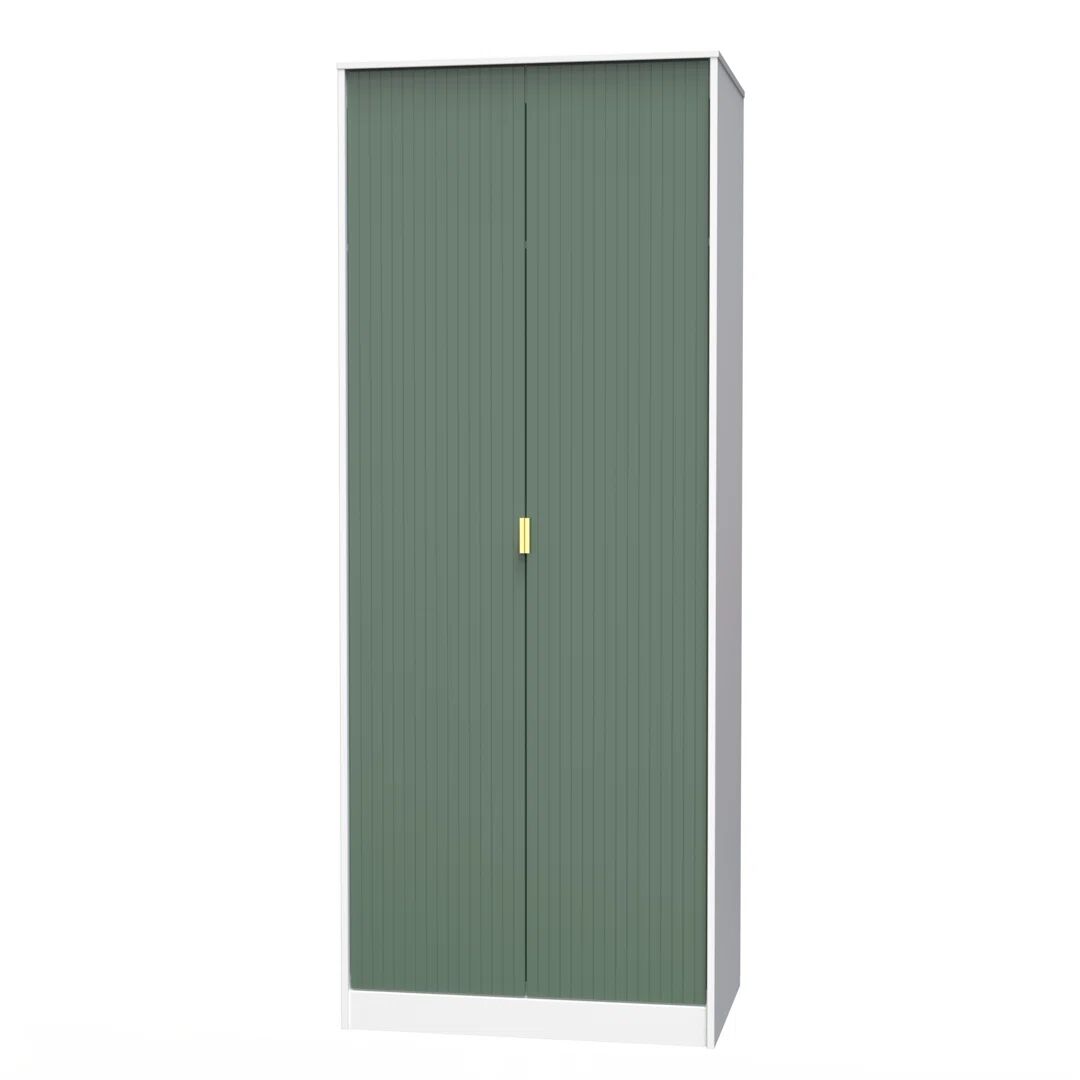 Welcome Furniture 2 Door Wardrobe Fully Assembled green/white 197.0 H x 74.0 W x 53.0 D cm