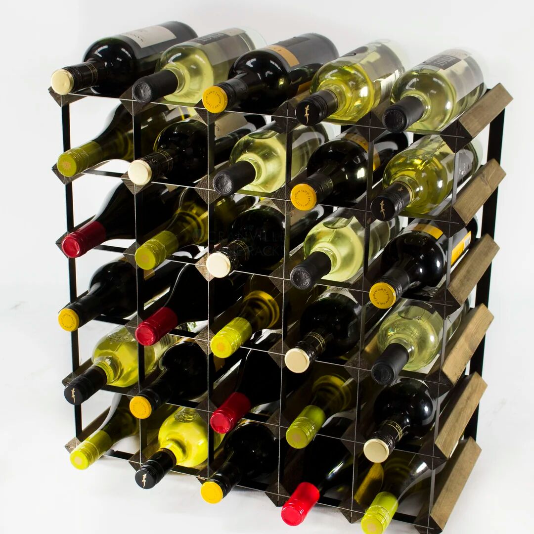 Rio Candace Floor Wine Bottle Rack black 52.0 H x 52.0 W x 23.0 D cm