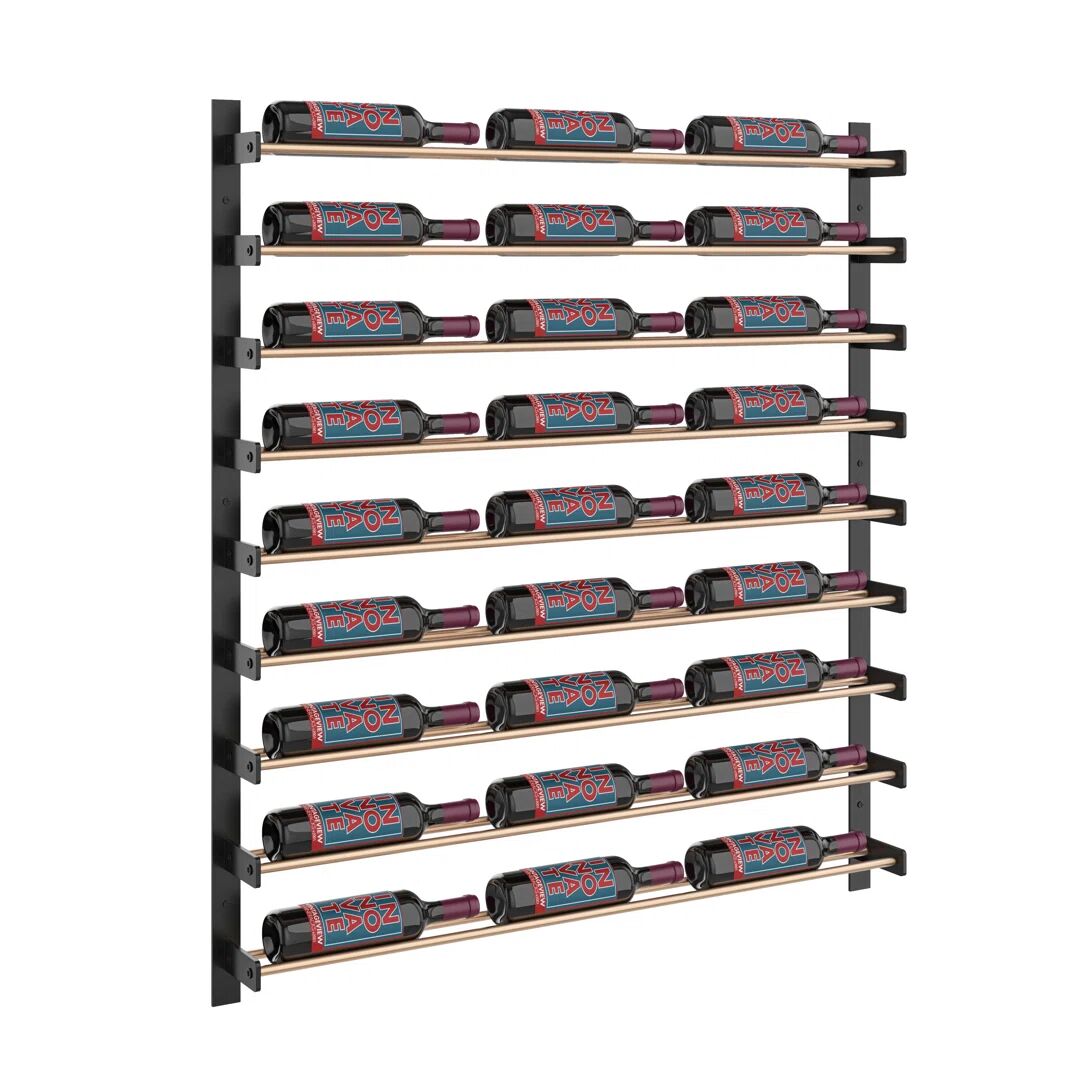 Belfry Kitchen Evolution Wine Wall 1143mm (27 Bottles) black 114.3 H x 104.0 W x 11.0 D cm