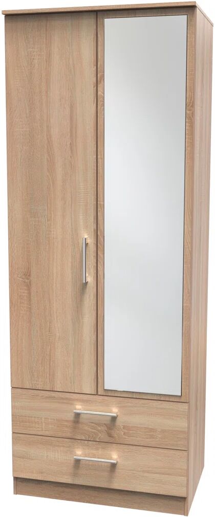 Welcome Furniture Devon 2 Door Wardrobe Fully Assembled brown 182.5 H x 74.0 W x 53.0 D cm