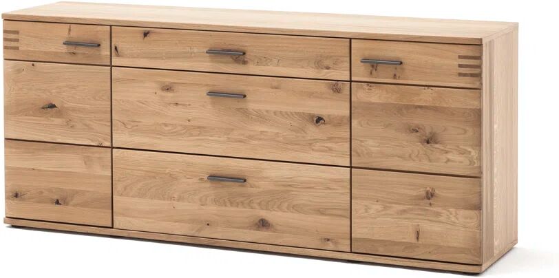 MCA Furniture Salvador 180Cm Wide 3 Drawer Oak Solid Wood Sideboard brown 78.0 H x 180.0 W x 44.0 D cm