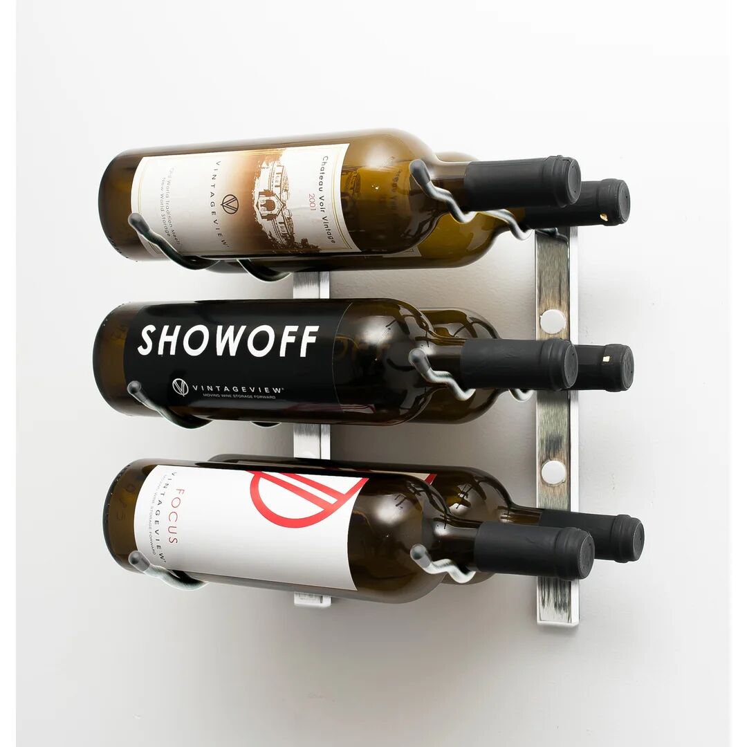 Symple Stuff W Series 6 Bottle Wall Mounted Wine Rack gray 31.5 H x 33.0 W x 21.5 D cm