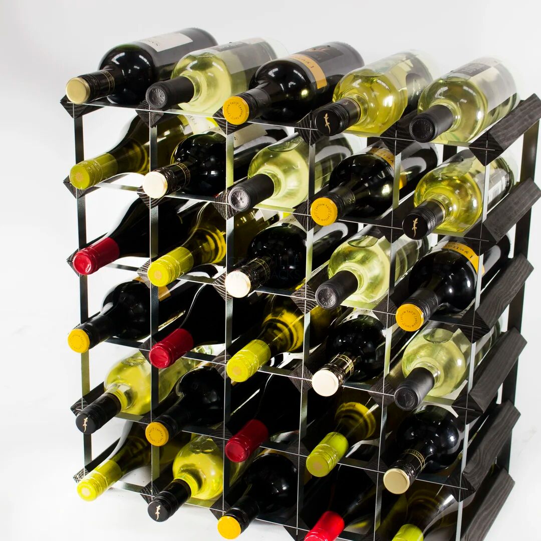 Rio Candace Floor Wine Bottle Rack gray/black 52.0 H x 52.0 W x 23.0 D cm