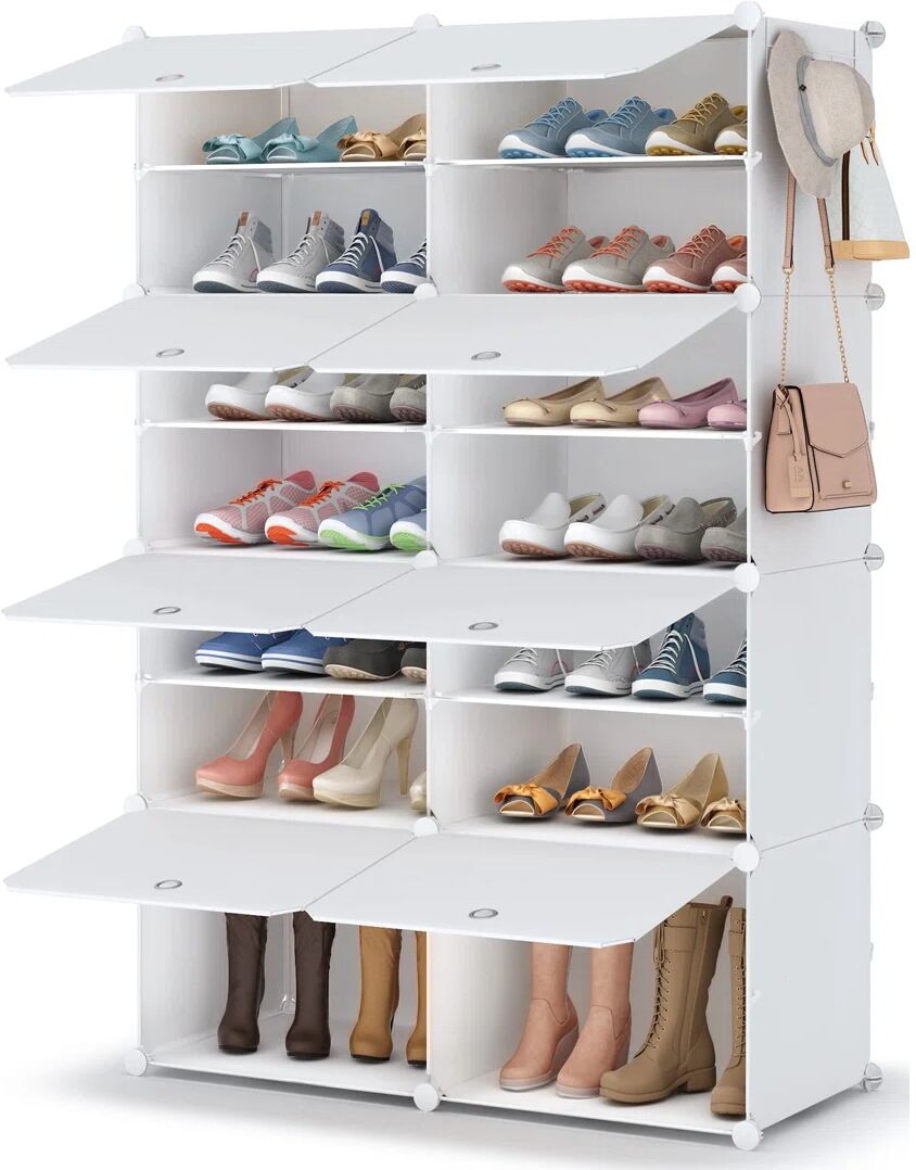 Rebrilliant Shoe Storage white 122.0 H x 80.0 W x 32.0 D cm