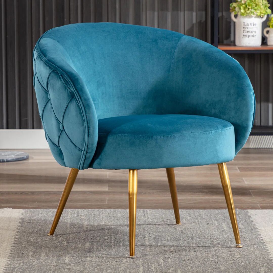 Furniture Link 72Cm Wide Armchair blue 77.0 H x 72.0 W x 71.0 D cm