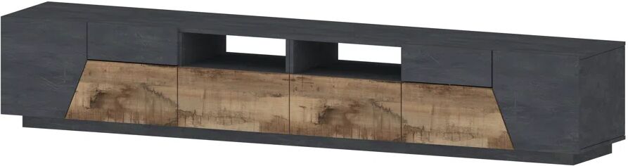 Web Furniture Alien Lowboard 260 Slate/Maple Pereira TV Stand gray/brown 46.0 H x 43.0 W x 43.0 D cm