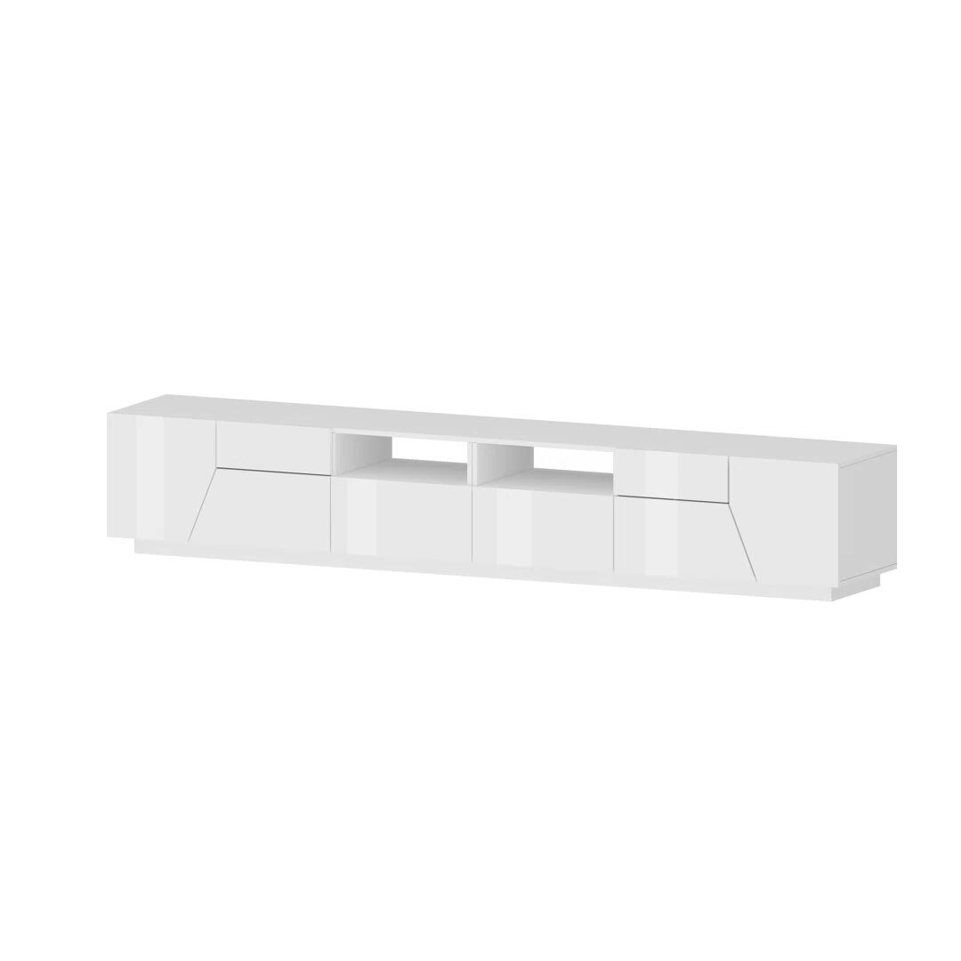 Web Furniture ALIEN Lowboard 260 Glossy White brown/gray/white 46.0 H x 43.0 W x 43.0 D cm
