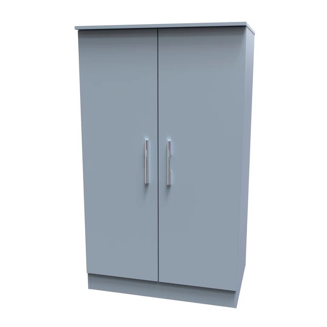 Welcome Furniture Contrast 2 Door Wardrobe Fully Assembled blue 197.0 H x 74.0 W x 53.0 D cm