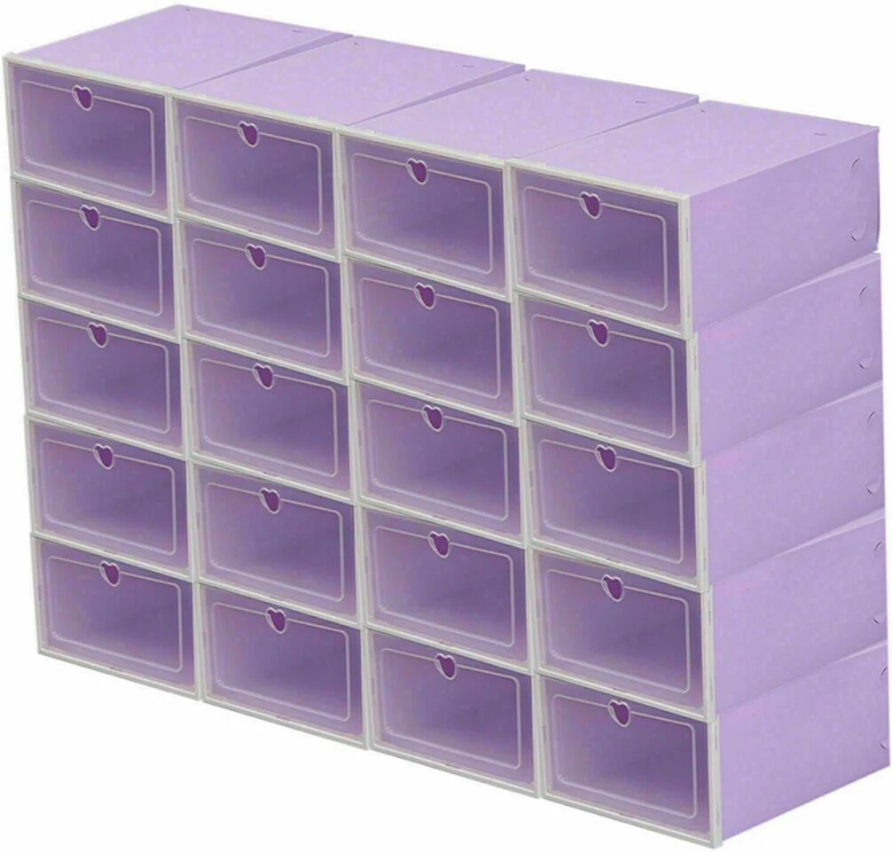 Rebrilliant 20 Pair Shoe Storage Cabinets indigo 14.0 H x 23.0 W x 33.0 D cm