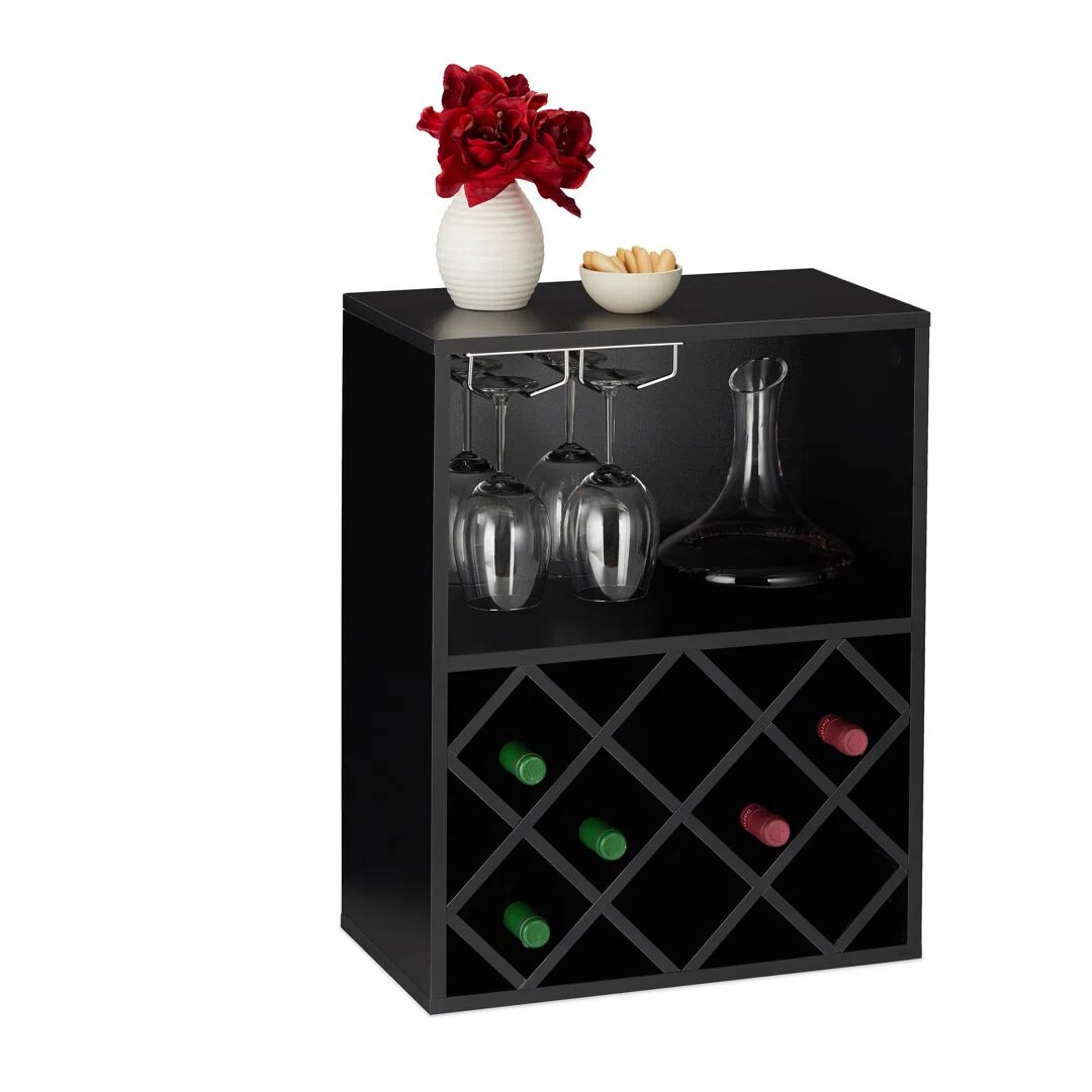 Brayden Studio Conover 8 Bottle Wine Rack black 63.0 H x 50.0 W x 28.0 D cm