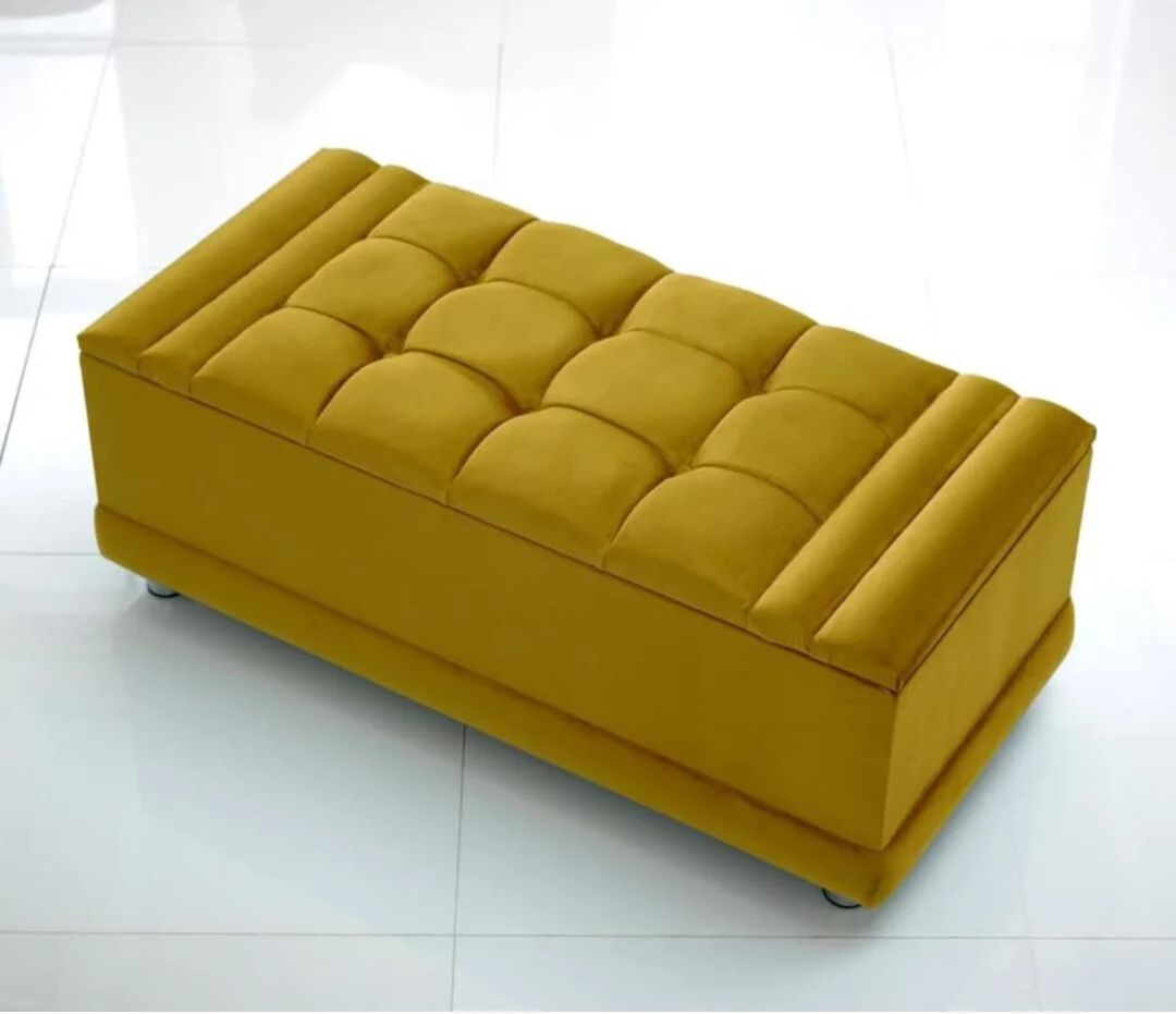 Canora Grey Gillett Storage Ottoman yellow 51.0 H x 183.0 W x 33.0 D cm