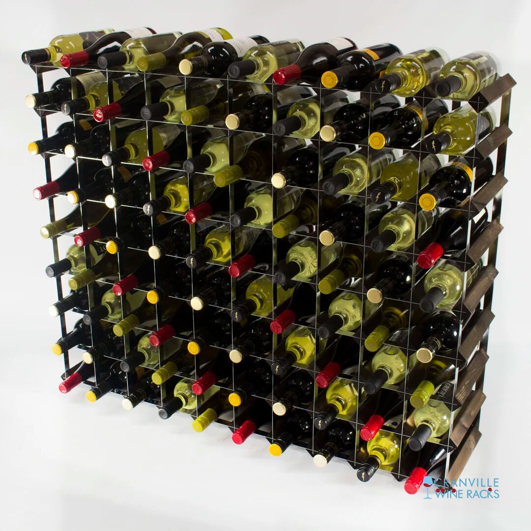 Symple Stuff Ombret 90 Bottle Floor Wine Bottle Rack brown 100.0 H x 81.0 W x 23.0 D cm