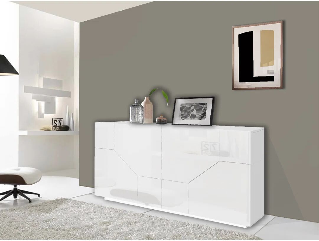 Web Furniture ALIEN Sideboard 200 Glossy White white 86.0 H x 200.0 W x 43.0 D cm