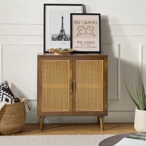17 Stories Amiaya 2 - Door Rectangle Accent Cabinet Espresso 76.2cm H X 72.9cm W X 34.3cm D