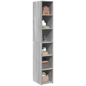 Latitude Run Vidaxl highboard made of wood, 30 x 41 x 185cm Grey/Sonoma 185cm H X 30cm W X 41cm D