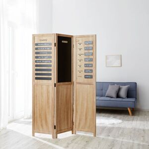 Alpen Home Kampsville 120Cm W X 170Cm H 3 - Panel Solid Wood Folding Room Divider Tan 170cm H X 120cm W X 2cm D