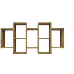 Ebern Designs Fatyma 7 Piece Accent Shelf Light Brown 65cm H X 129.5cm W X 20cm D