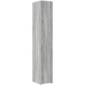 Latitude Run Vidaxl highboard made of wood, 30 x 42.5 x 185cm Grey/Sonoma 185cm H X 30cm W X 42.5cm D