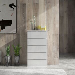 17 Stories Macray 5 - Drawer Chest of Drawers White 100cm H X 53cm W X 33cm D