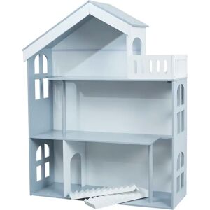 Harriet Bee Cienna Kids Grey Dolls House Bookcase brown/gray/white 115.0 H x 83.0 W x 30.0 D cm