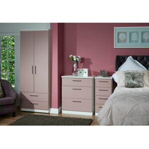 Ebern Designs Fully Assembled Letoya 4 - Drawer Chest of Drawers Kobe Pink/White 50.5cm H X 112cm W X 41.5cm D