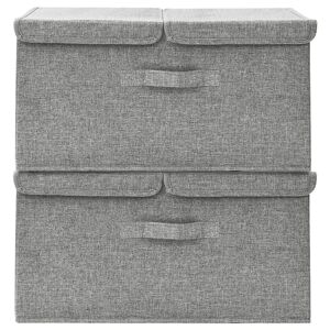 Ebern Designs Storage Boxes Fabric 50x30x25 cm gray 25.0 H x 50.0 W x 30.0 D cm