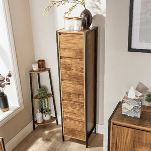 Borough Wharf Antioco 5 Drawer Bathroom Storage Cabinet Natural 125.4cm H X 30cm W X 30cm D