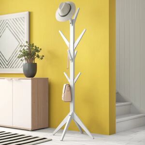 Wade Logan Heaton Freestanding Coat Stand white 176.5 H x 62.0 W x 41.0 D cm