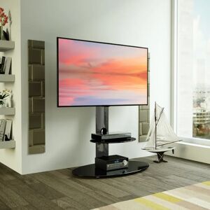 Symple Stuff Pedestal TV Stand for TVs up to 65 black 115.4 H cm