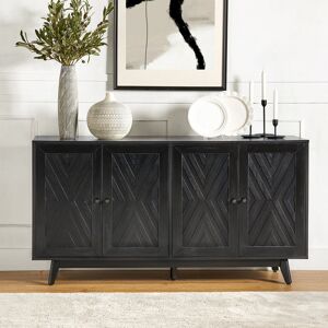 George Oliver Chartier 145CM Wide Sideboard With Adjustable Shelves Black 76.2cm H X 144.78cm W X 40.01cm D