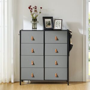 Rebrilliant Alexcia 8 - Drawer Chest of Drawers Dark Grey 97.79cm H X 88.9cm W X 30.48cm D