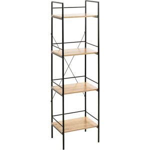 Borough Wharf Rack black-oak with 4 shelves, 34 x 130 x 27 cm oak,black 130cm H X 34cm W X 27cm D