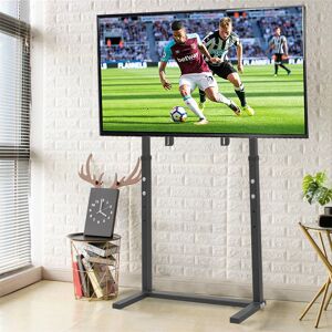 Fativo Universal Floor TV Stand Mount Height Adjustable TV Bracket For 32-100 Inch Black 88
