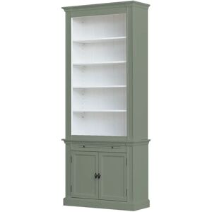 Rosalind Wheeler Beven Bookcase green/white/brown 240.0 H x 100.0 W x 40.0 D cm