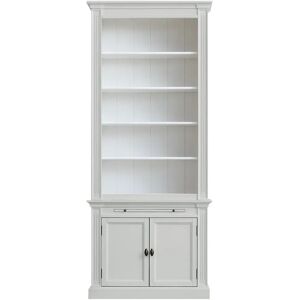 Rosalind Wheeler Beven Bookcase white/brown 240.0 H x 100.0 W x 40.0 D cm