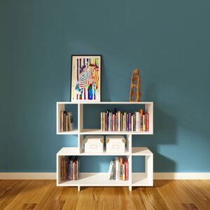 Metro Snodland Bookcase brown/white 100.0 H x 100.0 W x 20.0 D cm