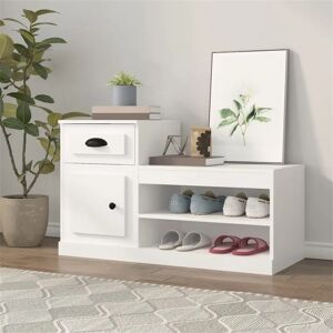 Latitude Run Engineered Wood Shoe Storage Cabinet white 60.0 H x 100.0 W cm