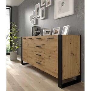 Alpen Home Bazan 100 Cm Wide 1 Drawer Sideboard black/brown 87.0 H x 197.0 W x 45.0 D cm