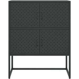 17 Stories Harsimrat 80Cm Wide 3 Drawer Sideboard black 100.0 H x 80.0 W x 35.0 D cm